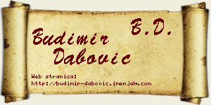 Budimir Dabović vizit kartica